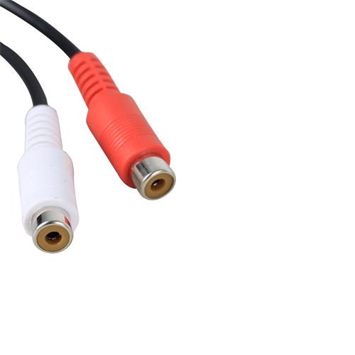 CABLE AUDIO Y 2 JACK RCA X 1 PLUG RCA CORTO