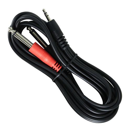 CABLE AUDIO 1 PLUG 3.5 ST X 2 PLUG 6.3MN 1.8MT S-G