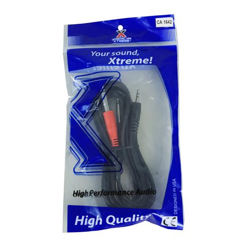 CABLE AUDIO 1 PLUG 3.5 ST X 2 PLUG 6.3MN 1.8MT S-G