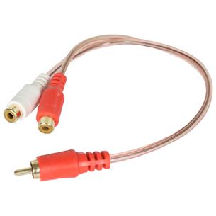 CABLE AUDIO Y 2 JACK RCA X 1 PLUG RCA CORTO TRAN