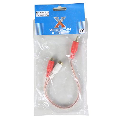 CABLE AUDIO Y 2 JACK RCA X 1 PLUG RCA CORTO TRAN