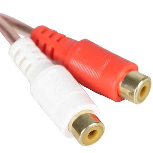 CABLE AUDIO Y 2 JACK RCA X 1 PLUG RCA CORTO TRAN