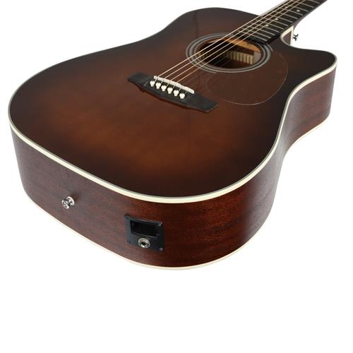 GUITARRA ELECTROACUSTICA MR MARRON BURST - DESC