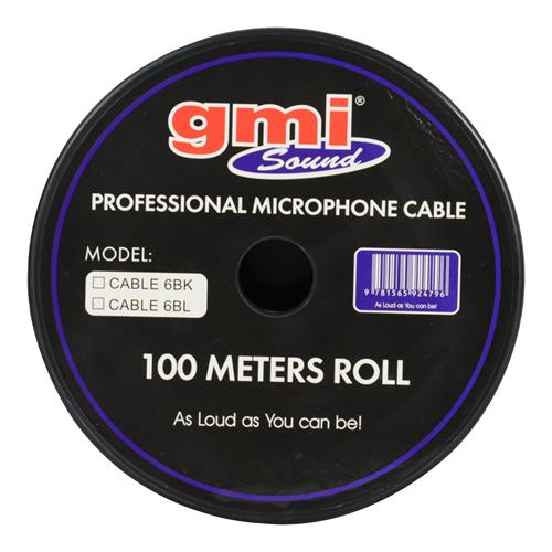 CABLE PARA MICROFONO STEREO X ROLLO (100MT) AZUL