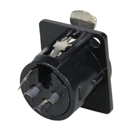 JACK CANON XLR CHASIS METALICO NEGRO