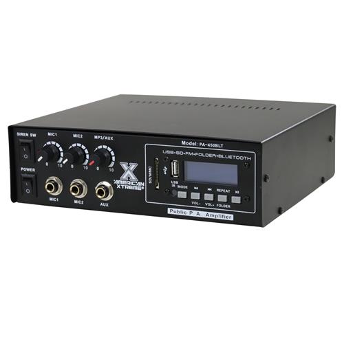 AMPLIFICADOR PERIFONEO C/USB/SD/FM/BLT/SIREN 50W