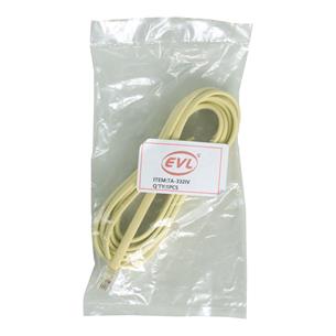 CABLE TELEFONO PLANO BEIGE 2MT