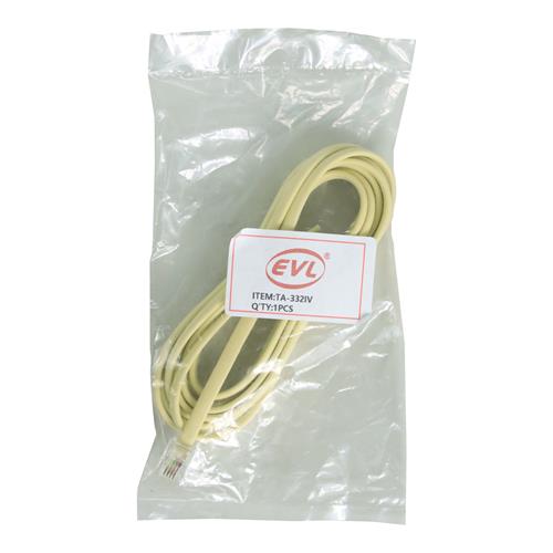 CABLE TELEFONO PLANO BEIGE 2MT