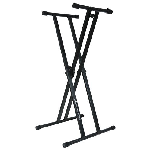 PEDESTAL PARA TECLADO DELUXE DOBLE BRAZO ALTURA AJUSTABLE