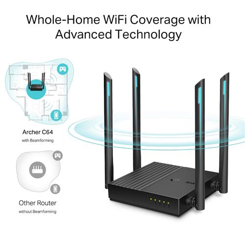 ROUTER WIFI AC 1200 4 ANTENAS 4 PUERTOS LAN - CLA