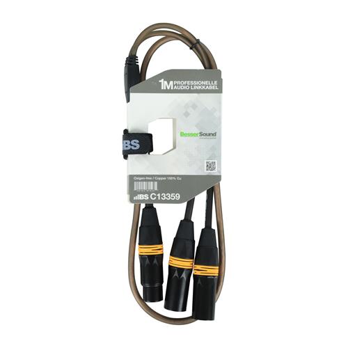 CABLE DE AUDIO 1 JACK CANON X 2 PLUG CANON 1MT - CLA