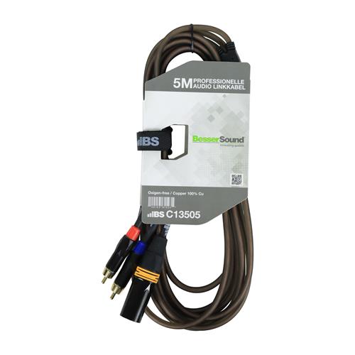 CABLE DE AUDIO 2 PLUG RCA X PLUG CANON 5MT - CLA