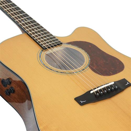GUITARRA ELECTROACUSTICA GOLD NATURAL CON ESTUCHE DELUXE