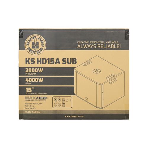 SUB BAJO ACTIVO KS HD-SERIE CON DSP 15 4000W