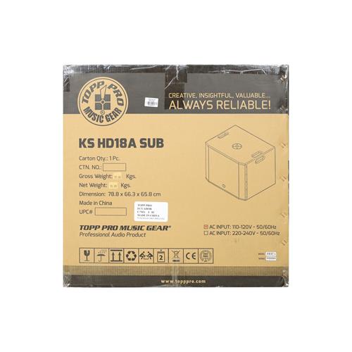SUB BAJO ACTIVO KS HD-SERIE CON DSP 18 4000W