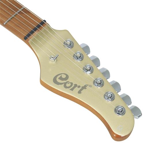 GUITARRA ELECTRICA G CON MICROFONO SEYMOUR DUNCAN DORADO METALICO