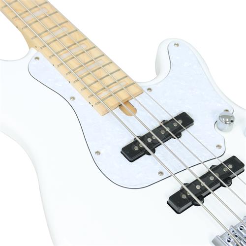 BAJO ELECTRICO 4 CUERDAS ELRICK NJS BLANCO CON ESTUCHE