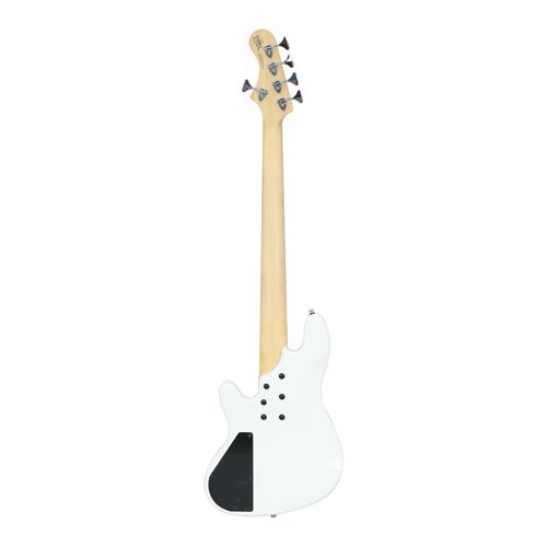 BAJO ELECTRICO 5 CUERDAS ELRICK NJS BLANCO CON ESTUCHE
