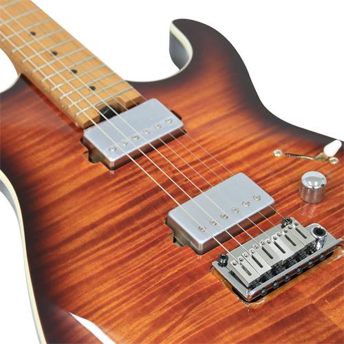 GUITARRA ELECTRICA G MICROFONO VOICED TONE VTH-77 COLOR VIOLIN ANTIGUO - DESC