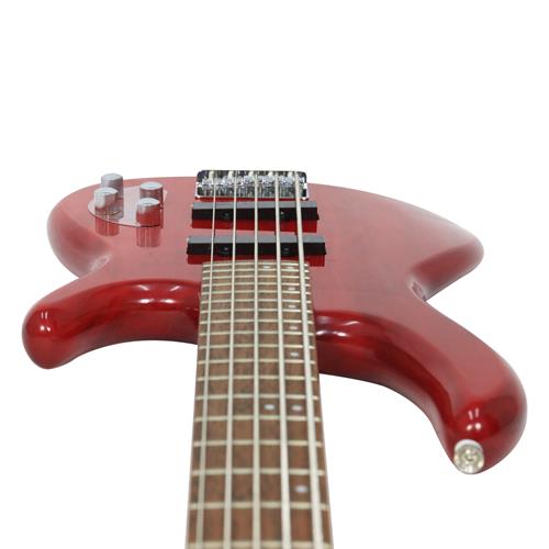 BAJO ELECTRICO 5 CUERDAS ACTION ROJO TRANS - DESC