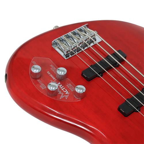 BAJO ELECTRICO 5 CUERDAS ACTION ROJO TRANS - DESC