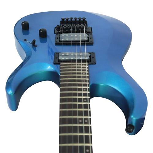 GUITARRA ELECTRICA X CON MICROFONO EMG AZUL CAMALEONICO - DESC