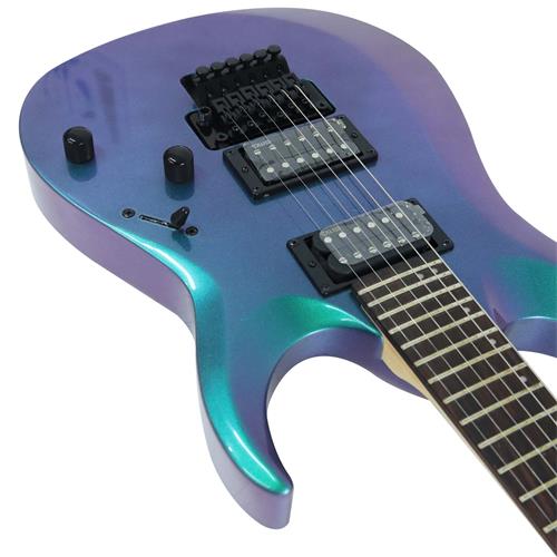 GUITARRA ELECTRICA X CON MICROFONO EMG PURPURA CAMALEONICO - DESC