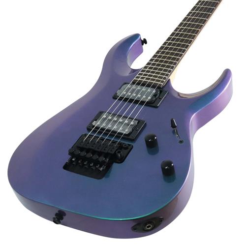 GUITARRA ELECTRICA X CON MICROFONO EMG PURPURA CAMALEONICO - DESC