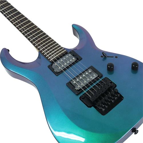 GUITARRA ELECTRICA X CON MICROFONO EMG PURPURA CAMALEONICO - DESC