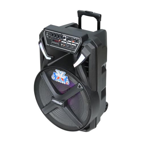 CAJA AMPLIFICADA  PORTATIL 15 40000W CON LED - DESC