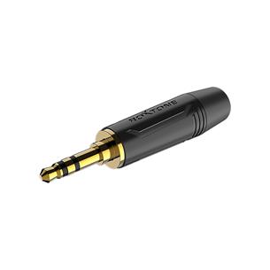 PLUG 3.5 STEREO METALICO NEGRO-DORADO