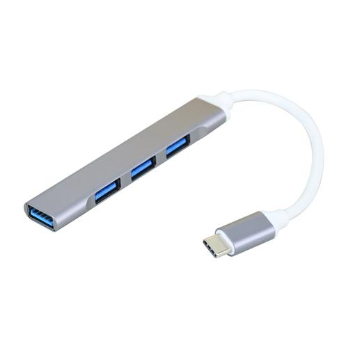 CONCENTRADOR HUB TIPO-C CON 3 USB 2.0 + 1 USB 3.0