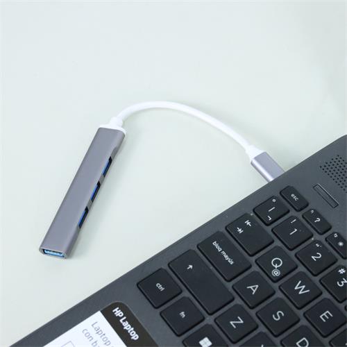 CONCENTRADOR HUB TIPO-C CON 3 USB 2.0 + 1 USB 3.0