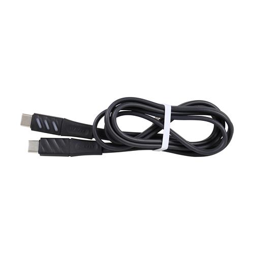 CABLE TIPO C X TIPO C CON LUZ INDICADORA DE CARGA NEGRO 1MT