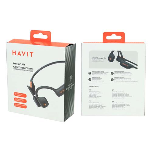 AUDIFONO CONDUCCION DE AIRE BLUETOOTH NEGRO