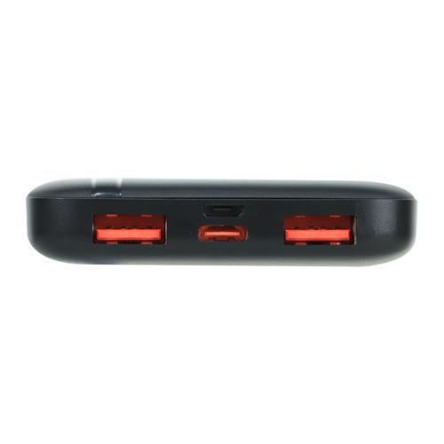 CARGADOR PORTATIL USB 10000MA PD20W CARGA RAPIDA NEGRO