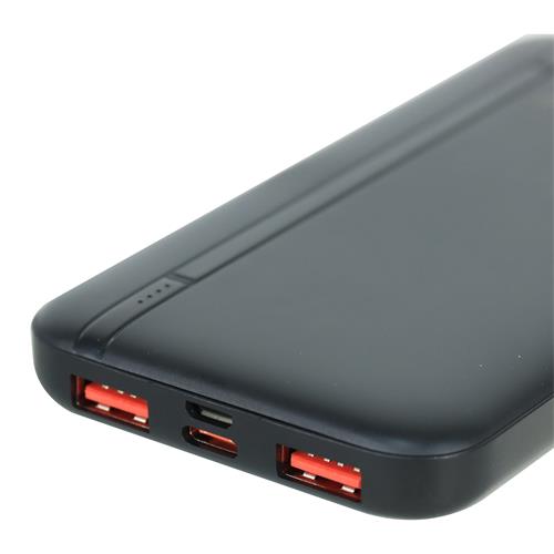 CARGADOR PORTATIL USB 10000MA PD20W CARGA RAPIDA NEGRO