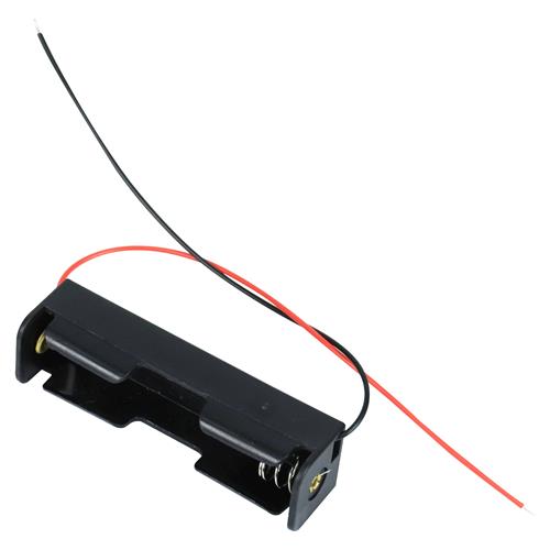 PORTA PILAS PLASTICO 1 PILA 18650 CON CABLE