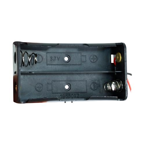 PORTA PILAS PLASTICO 2 PILAS 18650 CON CABLE