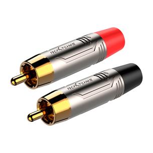 PLUG RCA METALICO NIQUEL-DORADO R/N X 2P