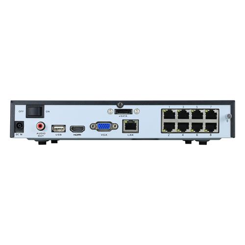 GRABADOR NVR 8CH POE CON 1HDD 2TB