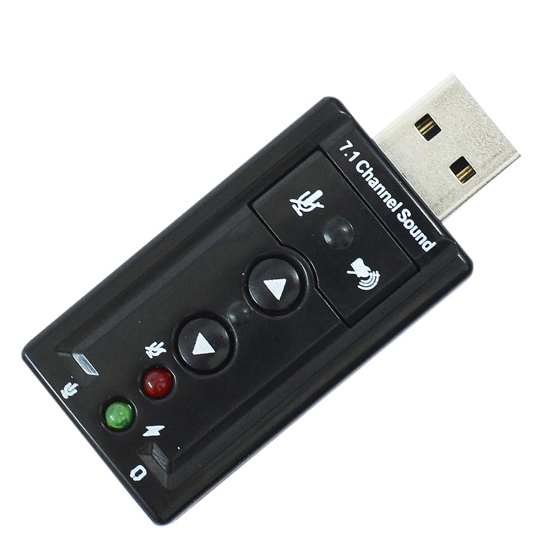 Tarjeta de Sonido USB 7.1 virtual con teclas de funciones – Electronica  Cecomin
