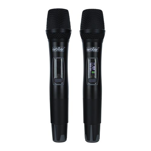 MICROFONO INALAMBRICO DOBLE UHF CON BATERIA RECARGABLE