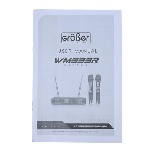 MICROFONO INALAMBRICO DOBLE UHF CON BATERIA RECARGABLE