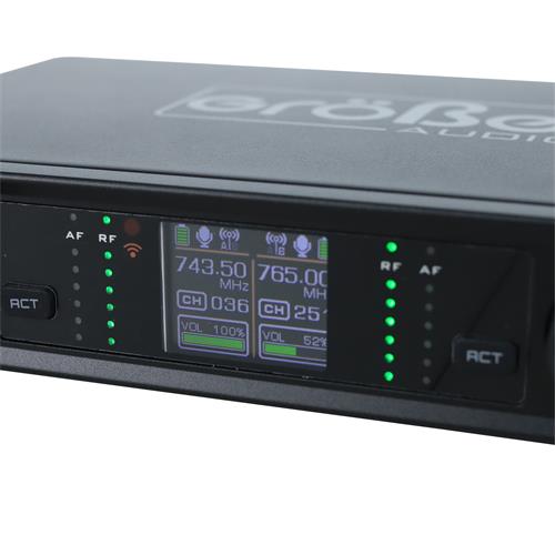 MICROFONO INALAMBRICO DOBLE UHF CON BATERIA RECARGABLE