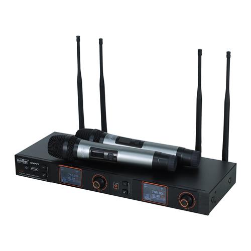 MICROFONO INAL. DOBLE UHF CON EFECTOS PARA RACK