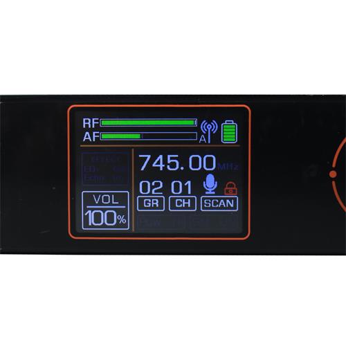 MICROFONO INAL. DOBLE UHF CON EFECTOS PARA RACK