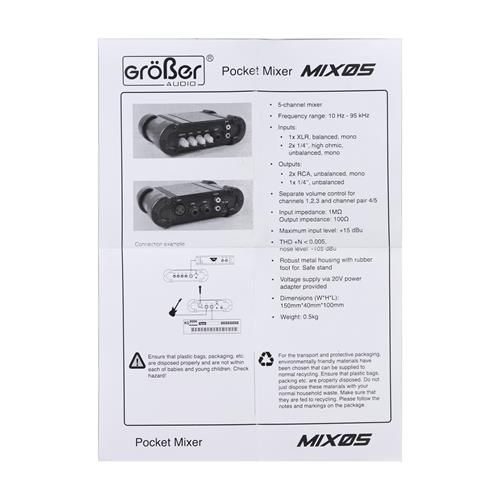 MEZCLADOR MINI 5 CANALES