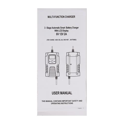 CARGADOR DE BATERIAS AUTOMATICO 3 PASOS 6V/12V