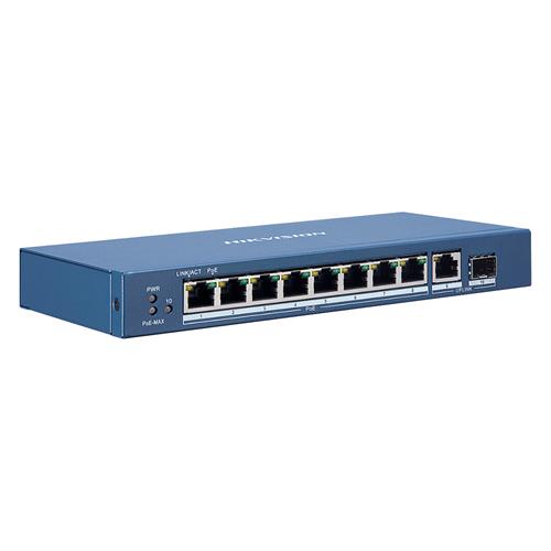 SWITCH 8 PUERTOS POE + 1 GIGABIT RJ-45 + 1 PUERTO SFP - CLA